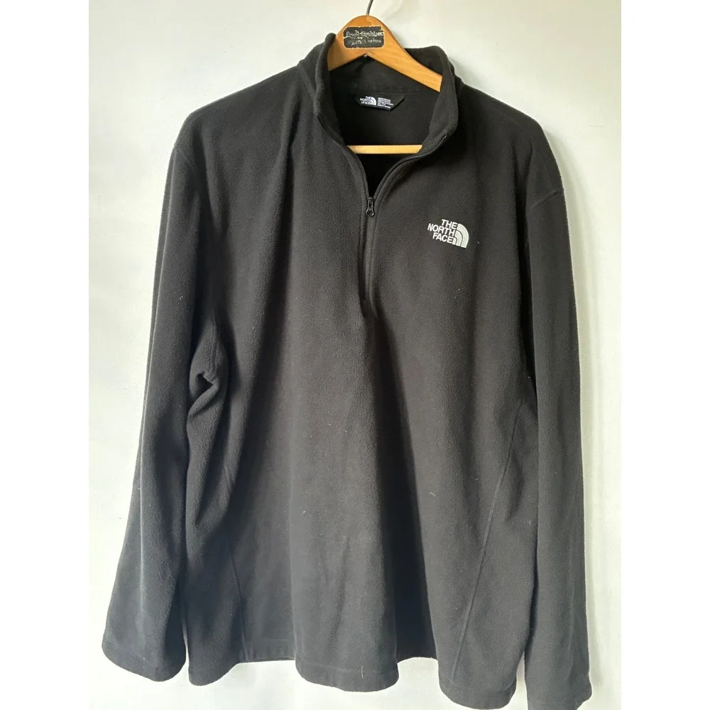 The North Face Mens Black TKA 100 Glacier Quarter Zip Fleece Pullover XXL
